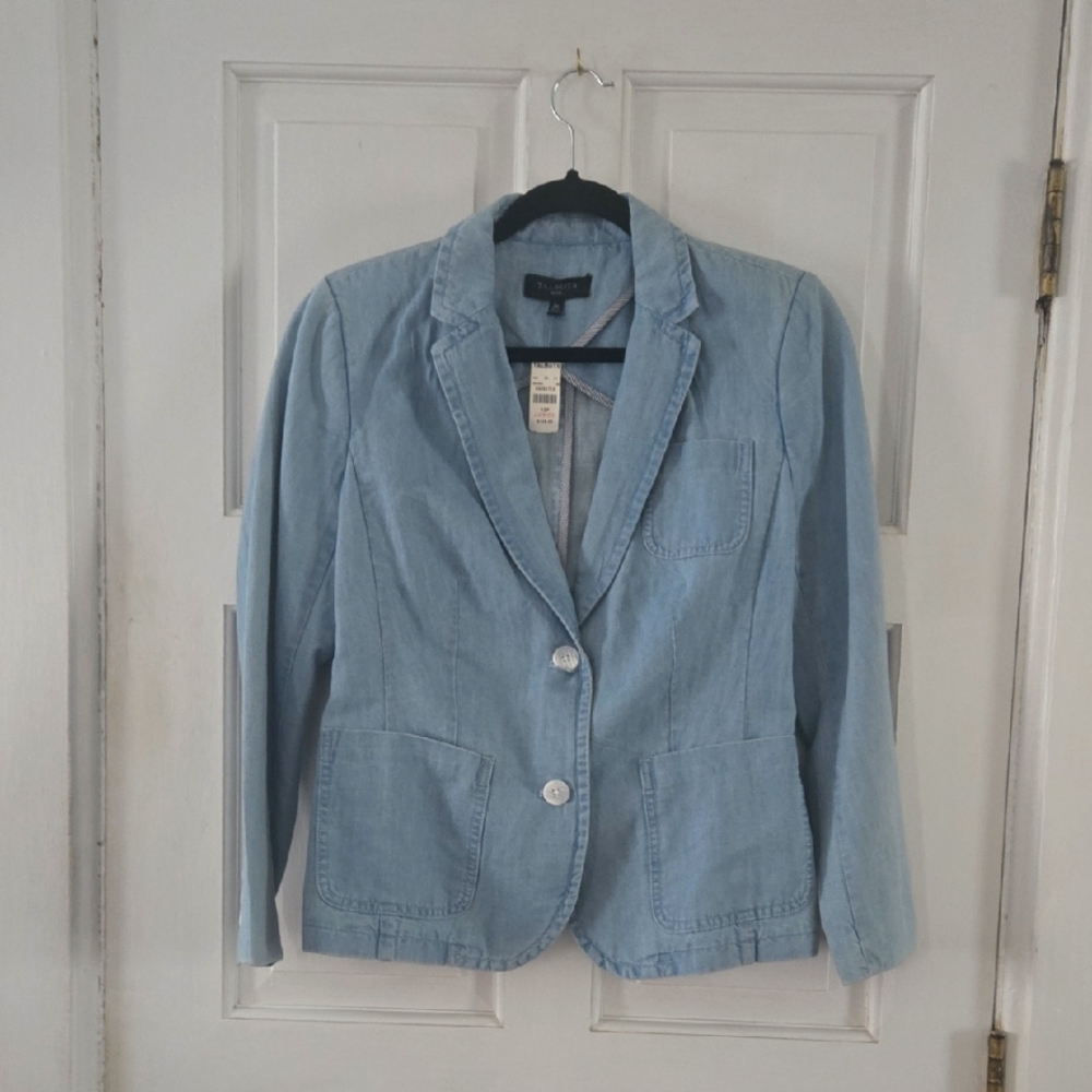 Talbots Light Blue Chambray Blazer